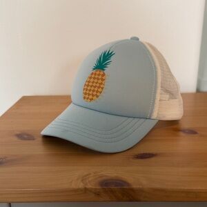 Billabong Kids Light Blue Mesh Trucker Hat with Pineapple